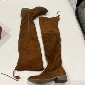 Suede over the knee boots